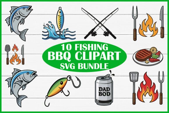 Download Fishing BBQ Clipart SVG Bundle Pack - Premium Resources