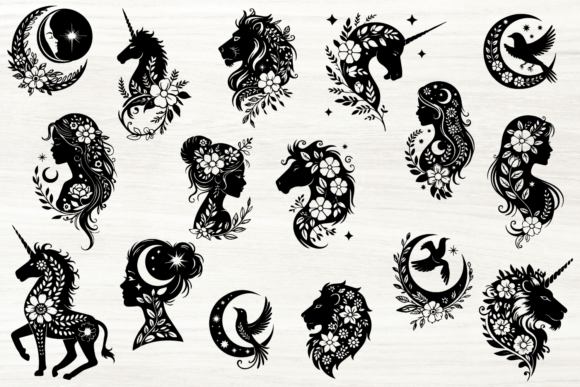 Download Mythical SVG Bundle - Unicorns Fairies - Unicorns Collection