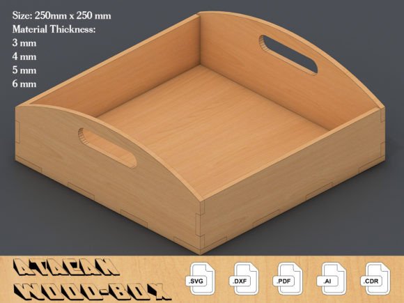 Download Tray Vector File Laser Cut Glowforge SVG - Vector file Collection