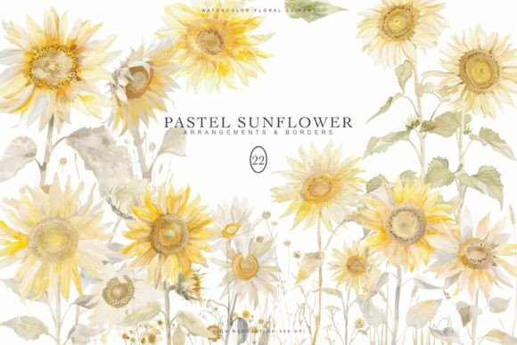 Download Watercolor Sunflowers Clipart Collection - Sunflowers Collection