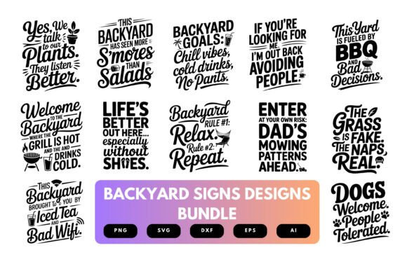 Download Backyard Signs SVG Bundle - Premium Bundle